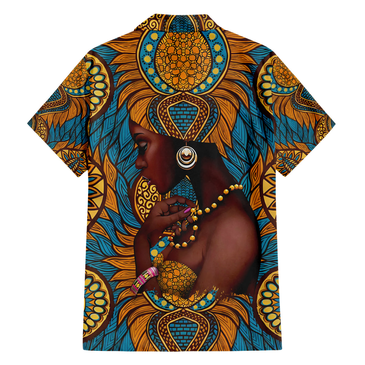 Personalized Black Girl Flora Hawaiian Shirt African Women - Wonder Print Shop