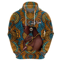 Personalized Black Girl Flora Hoodie African Women - Wonder Print Shop