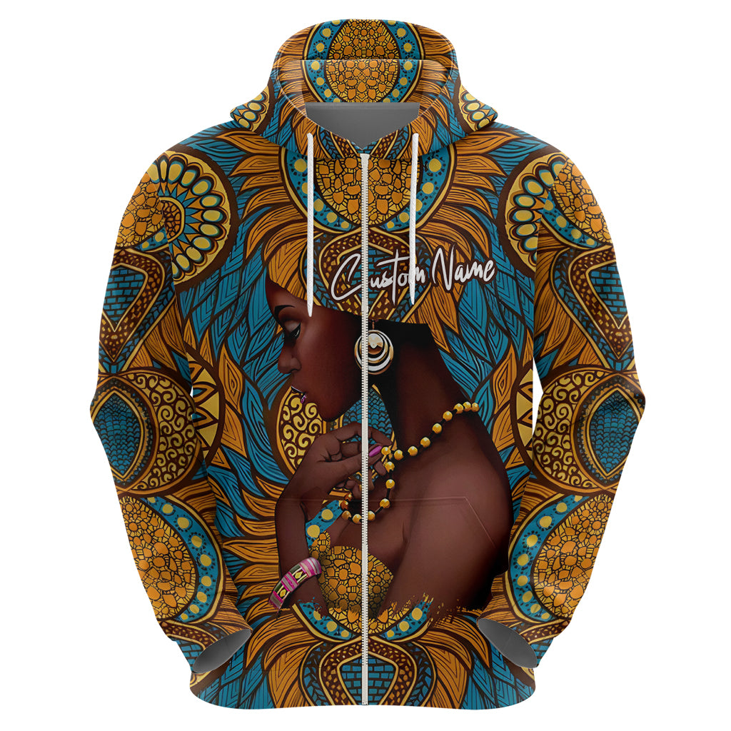 Personalized Black Girl Flora Hoodie African Women - Wonder Print Shop