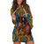 Personalized Black Girl Flora Hoodie Dress African Women - Wonder Print Shop