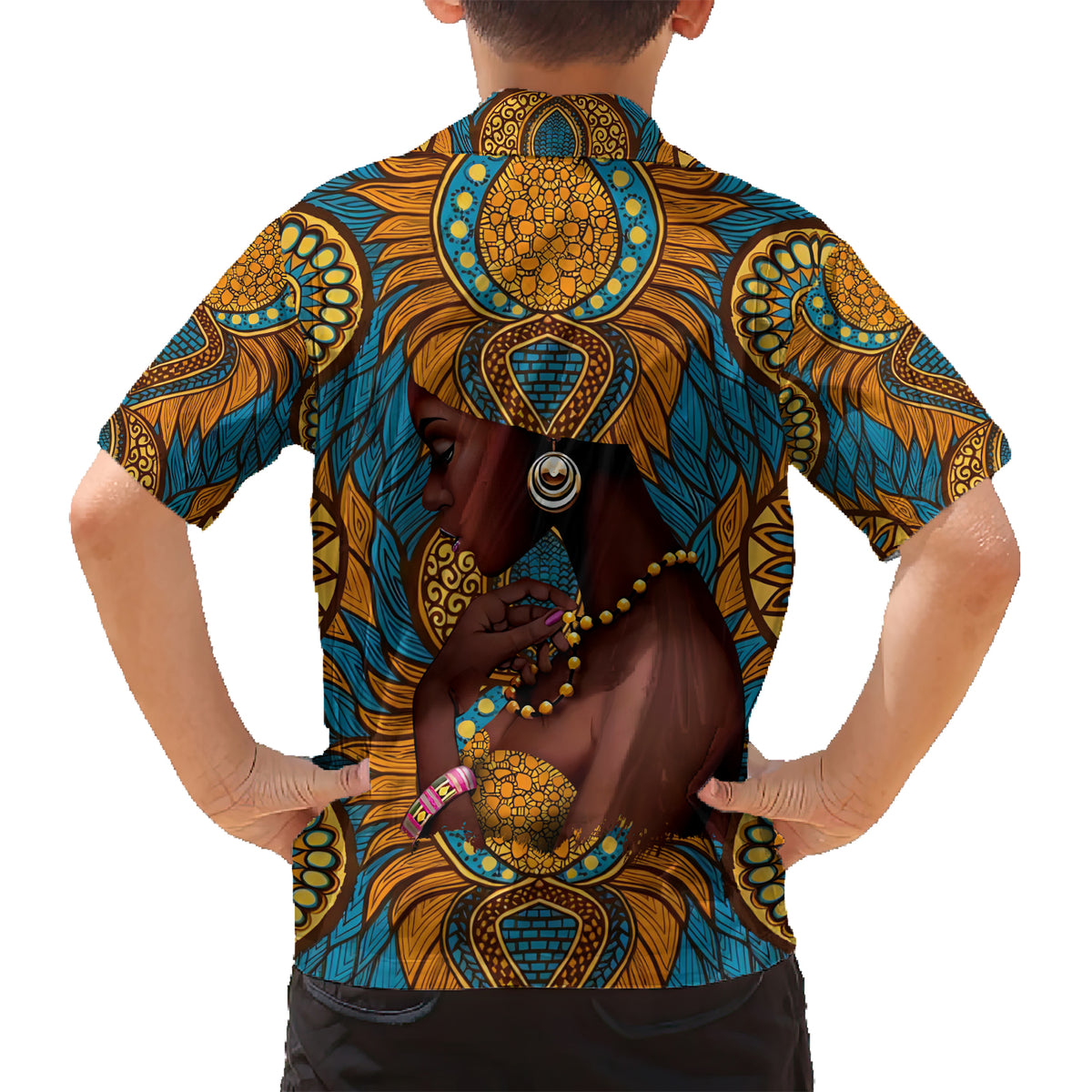 Personalized Black Girl Flora Kid Hawaiian Shirt African Women - Wonder Print Shop
