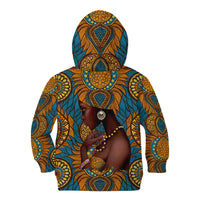 Personalized Black Girl Flora Kid Hoodie African Women - Wonder Print Shop