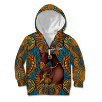 Personalized Black Girl Flora Kid Hoodie African Women - Wonder Print Shop