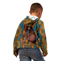 Personalized Black Girl Flora Kid Hoodie African Women - Wonder Print Shop
