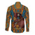 Personalized Black Girl Flora Long Sleeve Button Shirt African Women - Wonder Print Shop