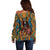 Personalized Black Girl Flora Off Shoulder Sweater African Women - Wonder Print Shop