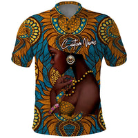 Personalized Black Girl Flora Polo Shirt African Women - Wonder Print Shop