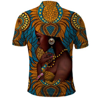 Personalized Black Girl Flora Polo Shirt African Women - Wonder Print Shop