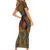 Personalized Black Girl Flora Short Sleeve Bodycon Dress African Women - Wonder Print Shop
