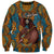 Personalized Black Girl Flora Sweatshirt African Women - Wonder Print Shop