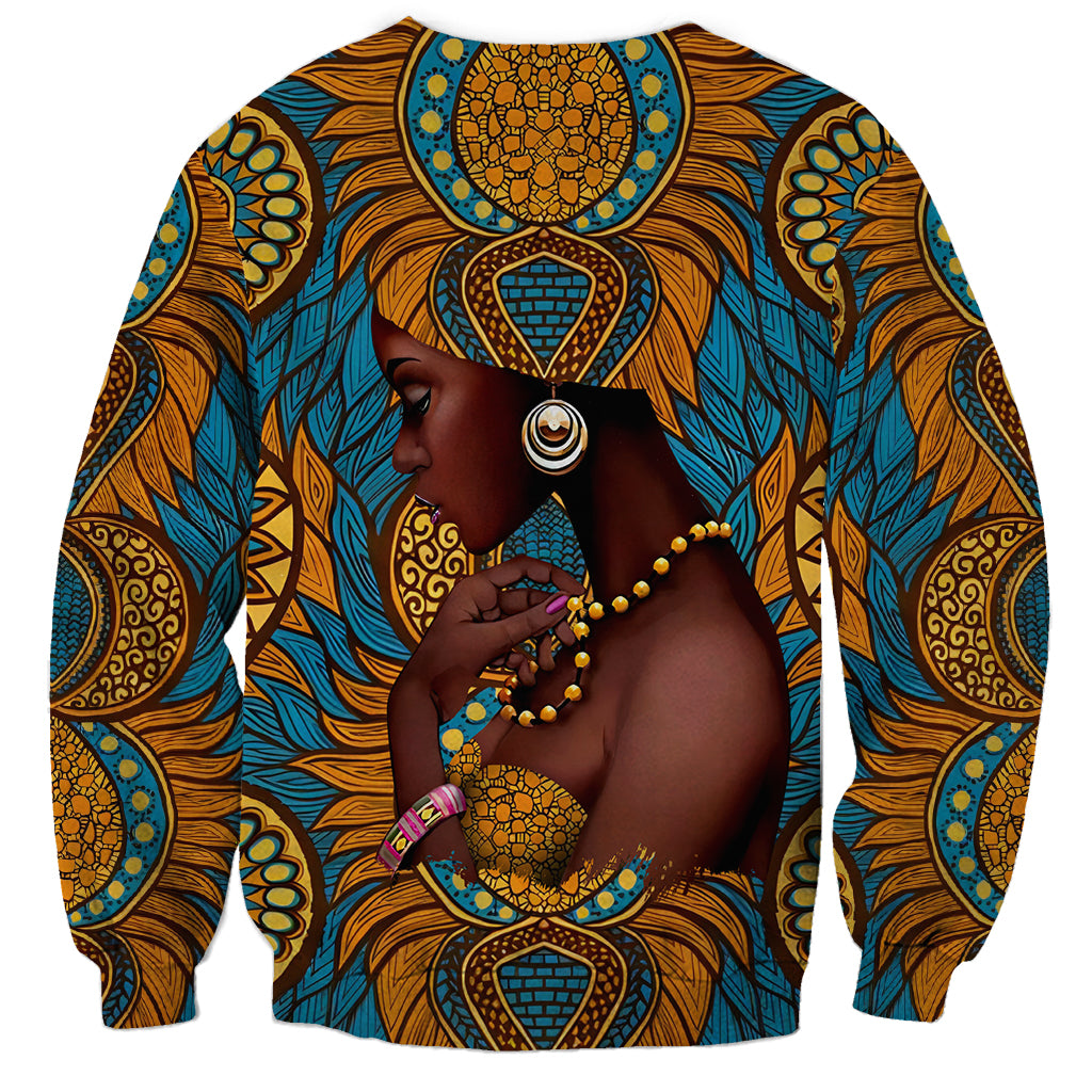 Personalized Black Girl Flora Sweatshirt African Women - Wonder Print Shop