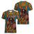 Personalized Black Girl Flora Women V Neck T Shirt African Women - Wonder Print Shop