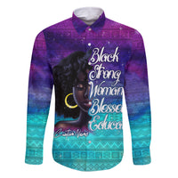 Black Strong Women Blessed Educated Family Matching Long Sleeve Bodycon Dress and Hawaiian Shirt African Girl - Wonder Print Shop