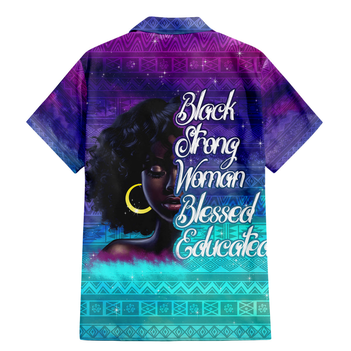 Black Strong Women Blessed Educated Family Matching Mermaid Dress and Hawaiian Shirt African Girl - Wonder Print Shop