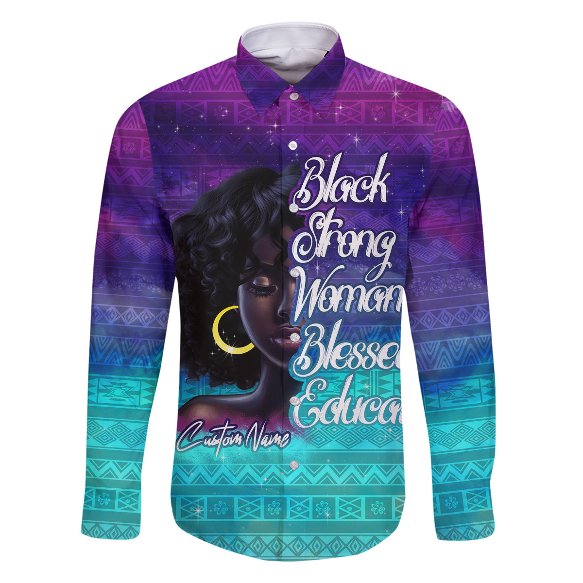 Black Strong Women Blessed Educated Family Matching Off Shoulder Short Dress and Hawaiian Shirt African Girl - Wonder Print Shop