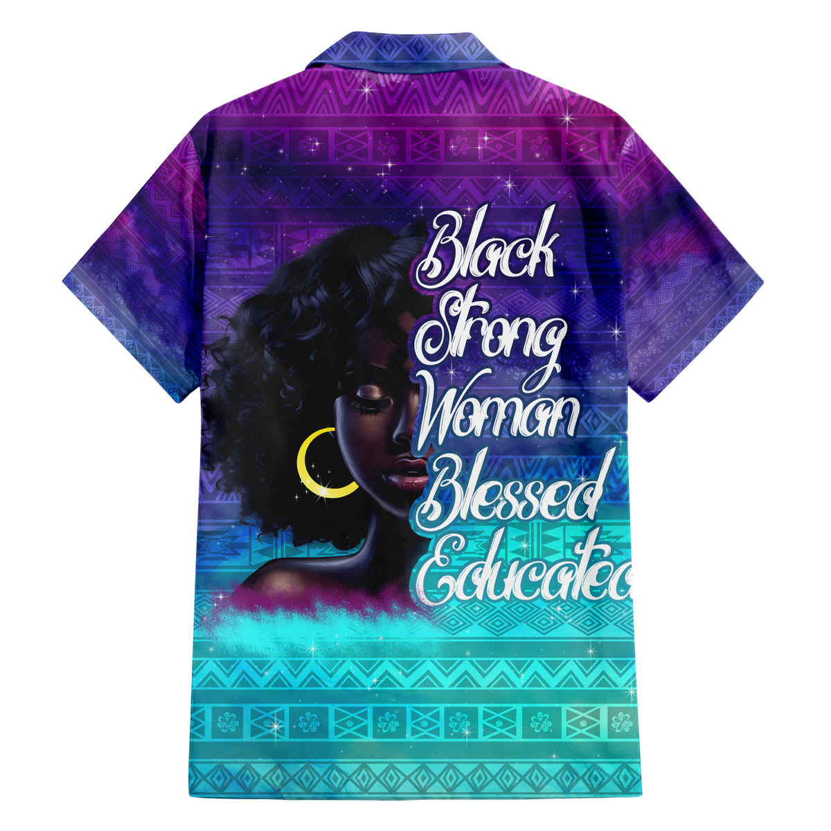 Black Strong Women Blessed Educated Family Matching Short Sleeve Bodycon Dress and Hawaiian Shirt African Girl - Wonder Print Shop