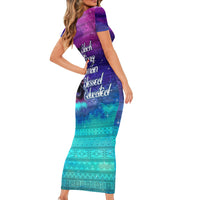 Black Strong Women Blessed Educated Family Matching Short Sleeve Bodycon Dress and Hawaiian Shirt African Girl - Wonder Print Shop