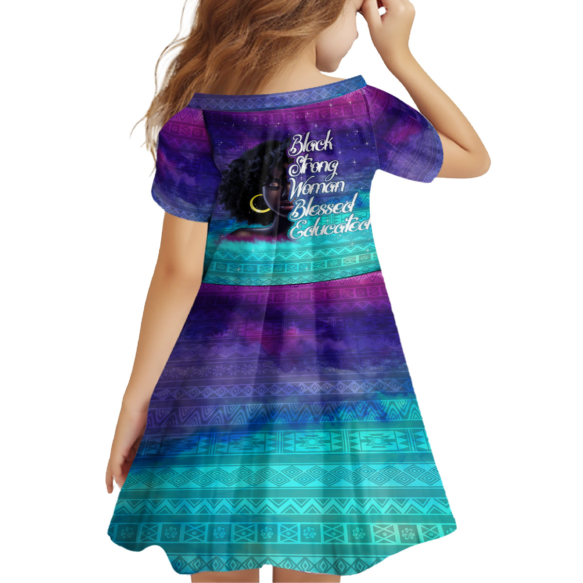 Black Strong Women Blessed Educated Family Matching Summer Maxi Dress and Hawaiian Shirt African Girl - Wonder Print Shop