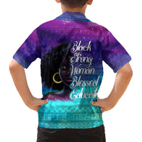 Black Strong Women Blessed Educated Family Matching Tank Maxi Dress and Hawaiian Shirt African Girl - Wonder Print Shop