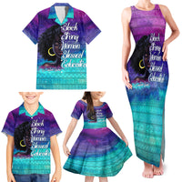 Black Strong Women Blessed Educated Family Matching Tank Maxi Dress and Hawaiian Shirt African Girl - Wonder Print Shop