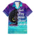 Black Strong Women Blessed Educated Family Matching Tank Maxi Dress and Hawaiian Shirt African Girl - Wonder Print Shop