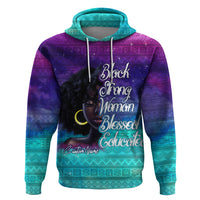 Black Strong Women Blessed Educated Hoodie African Girl - Wonder Print Shop