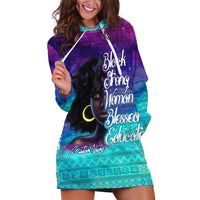 Black Strong Women Blessed Educated Hoodie Dress African Girl - Wonder Print Shop