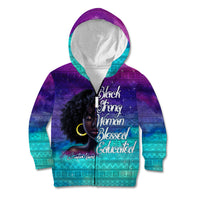 Black Strong Women Blessed Educated Kid Hoodie African Girl - Wonder Print Shop