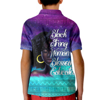 Black Strong Women Blessed Educated Kid Polo Shirt African Girl - Wonder Print Shop