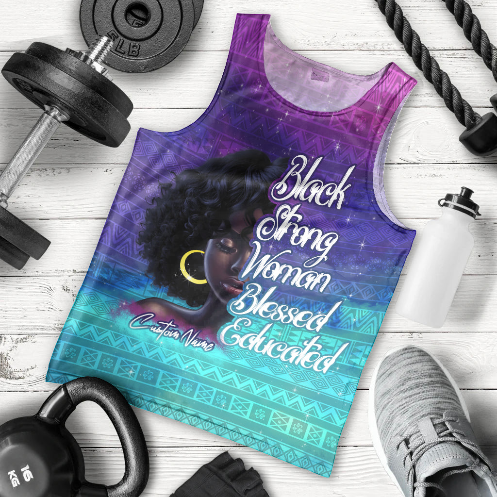 Black Strong Women Blessed Educated Men Tank Top African Girl - Wonder Print Shop