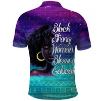 Black Strong Women Blessed Educated Polo Shirt African Girl - Wonder Print Shop