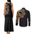Personalized Sleeve African Pattern Couples Matching Tank Maxi Dress and Long Sleeve Button Shirt Multi-Colored - Wonder Print Shop