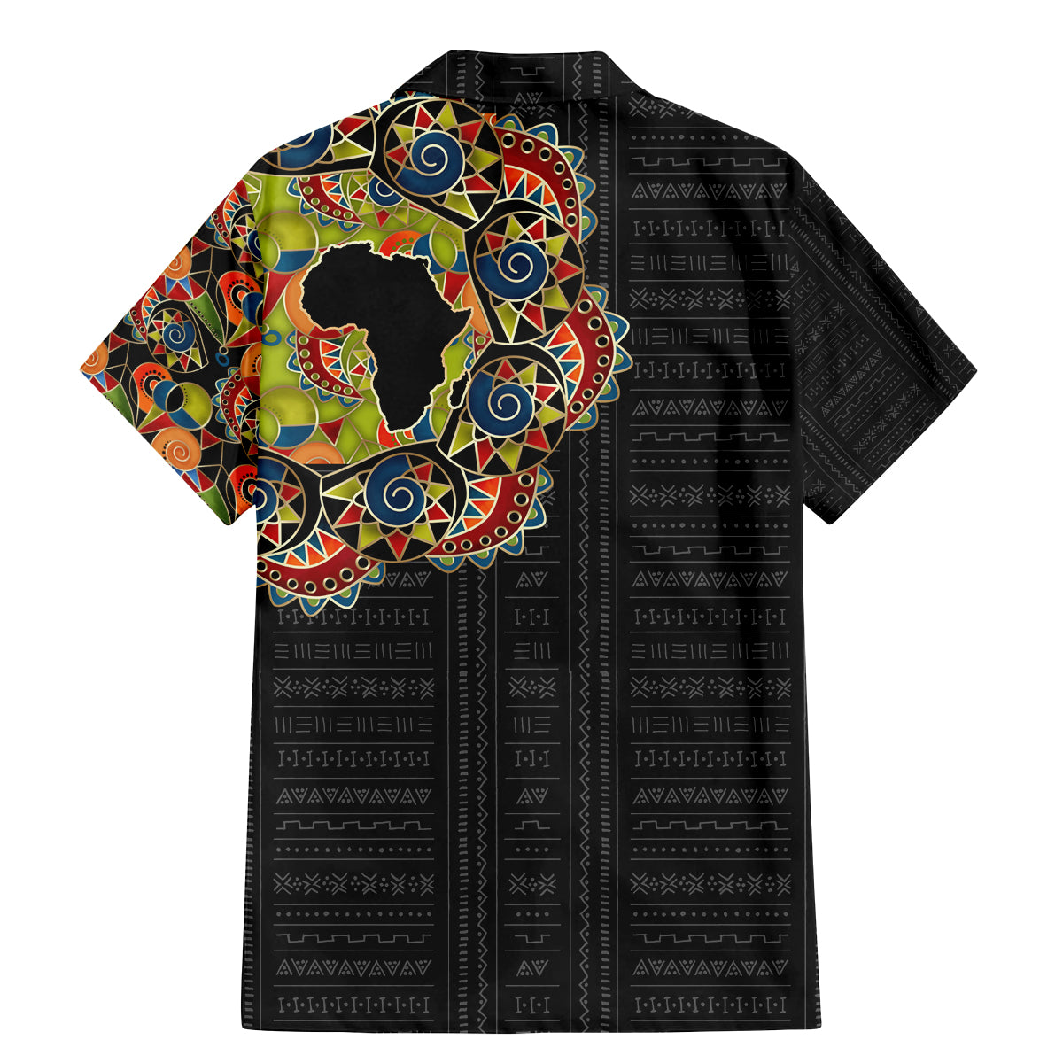 Personalized Sleeve African Pattern Family Matching Mermaid Dress and Hawaiian Shirt Multi-Colored - Wonder Print Shop