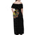 Personalized Sleeve African Pattern Family Matching Off Shoulder Maxi Dress and Hawaiian Shirt Multi-Colored - Wonder Print Shop
