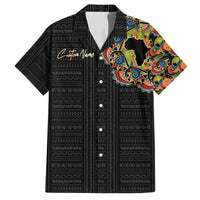 Personalized Sleeve African Pattern Family Matching Off Shoulder Short Dress and Hawaiian Shirt Multi-Colored - Wonder Print Shop