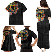 Personalized Sleeve African Pattern Family Matching Puletasi and Hawaiian Shirt Multi-Colored - Wonder Print Shop