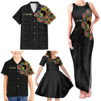Personalized Sleeve African Pattern Family Matching Tank Maxi Dress and Hawaiian Shirt Multi-Colored - Wonder Print Shop