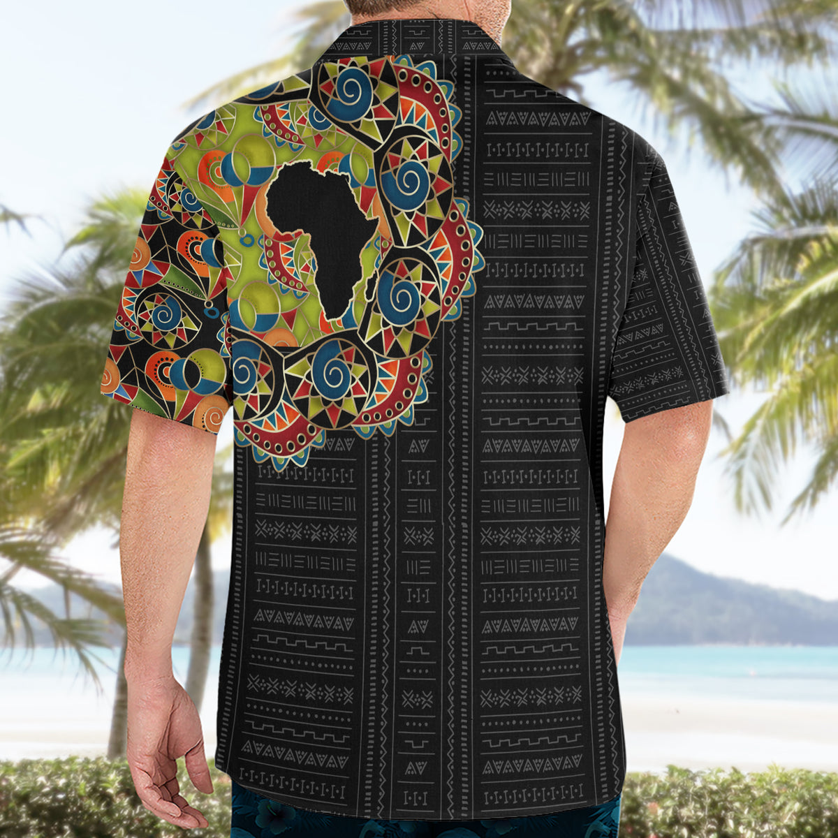 Personalized Sleeve African Pattern Hawaiian Shirt Multi-Colored - Wonder Print Shop