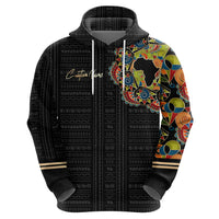 Personalized Sleeve African Pattern Hoodie Multi-Colored - Wonder Print Shop