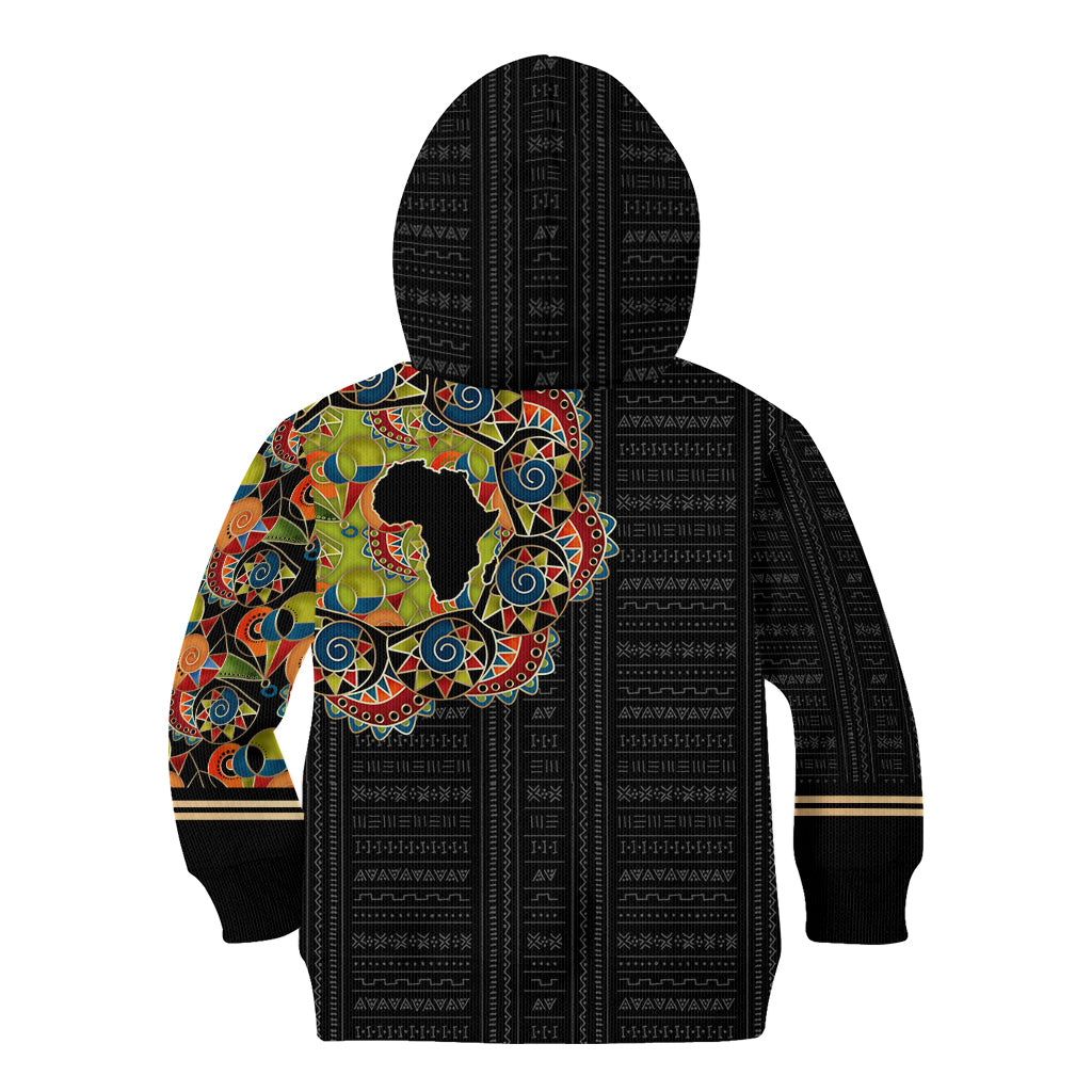 Personalized Sleeve African Pattern Kid Hoodie Multi-Colored - Wonder Print Shop
