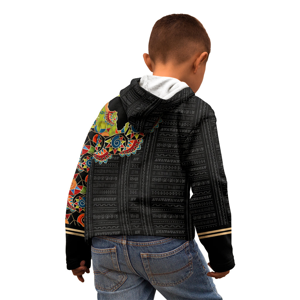 Personalized Sleeve African Pattern Kid Hoodie Multi-Colored - Wonder Print Shop