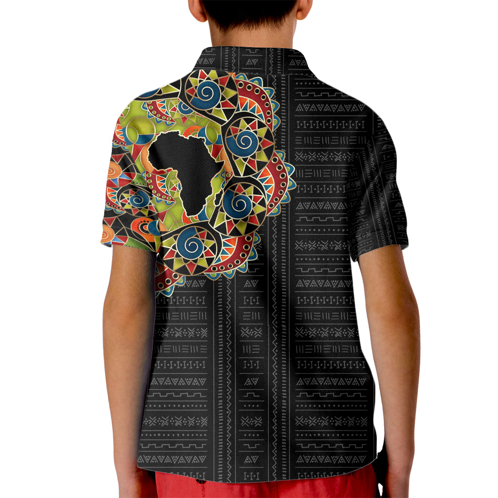 Personalized Sleeve African Pattern Kid Polo Shirt Multi-Colored - Wonder Print Shop