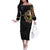 Personalized Sleeve African Pattern Off The Shoulder Long Sleeve Dress Multi-Colored - Wonder Print Shop