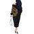 Personalized Sleeve African Pattern Off The Shoulder Long Sleeve Dress Multi-Colored - Wonder Print Shop
