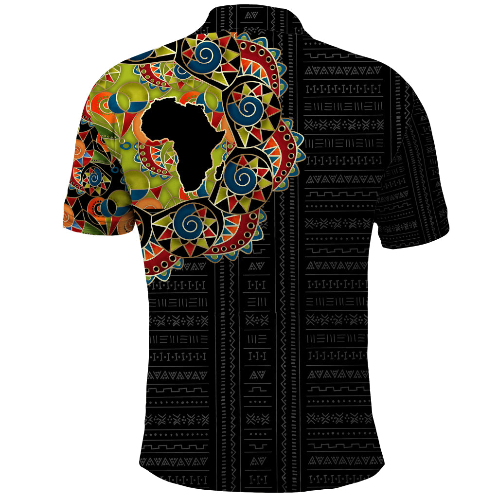 Personalized Sleeve African Pattern Polo Shirt Multi-Colored - Wonder Print Shop