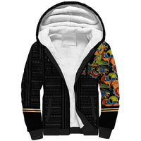 Personalized Sleeve African Pattern Sherpa Hoodie Multi-Colored - Wonder Print Shop