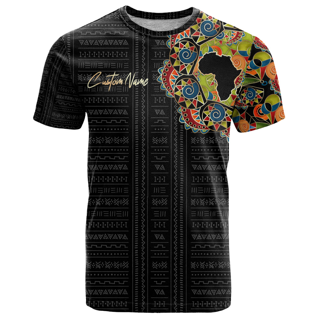 Personalized Sleeve African Pattern T Shirt Multi-Colored - Wonder Print Shop