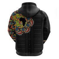 Personalized Sleeve African Pattern Zip Hoodie Multi-Colored - Wonder Print Shop