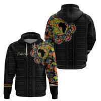 Personalized Sleeve African Pattern Zip Hoodie Multi-Colored - Wonder Print Shop
