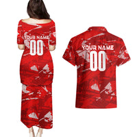 Personalized Switzerland Football 2024 Couples Matching Puletasi and Hawaiian Shirt Trophy Wing Style - Wonder Print Shop